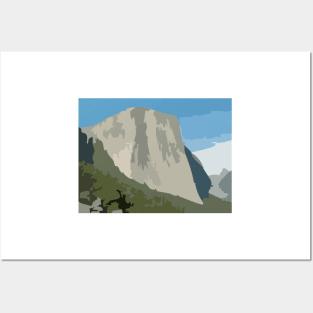 El Capitan in Yosemite Digital Painting Posters and Art